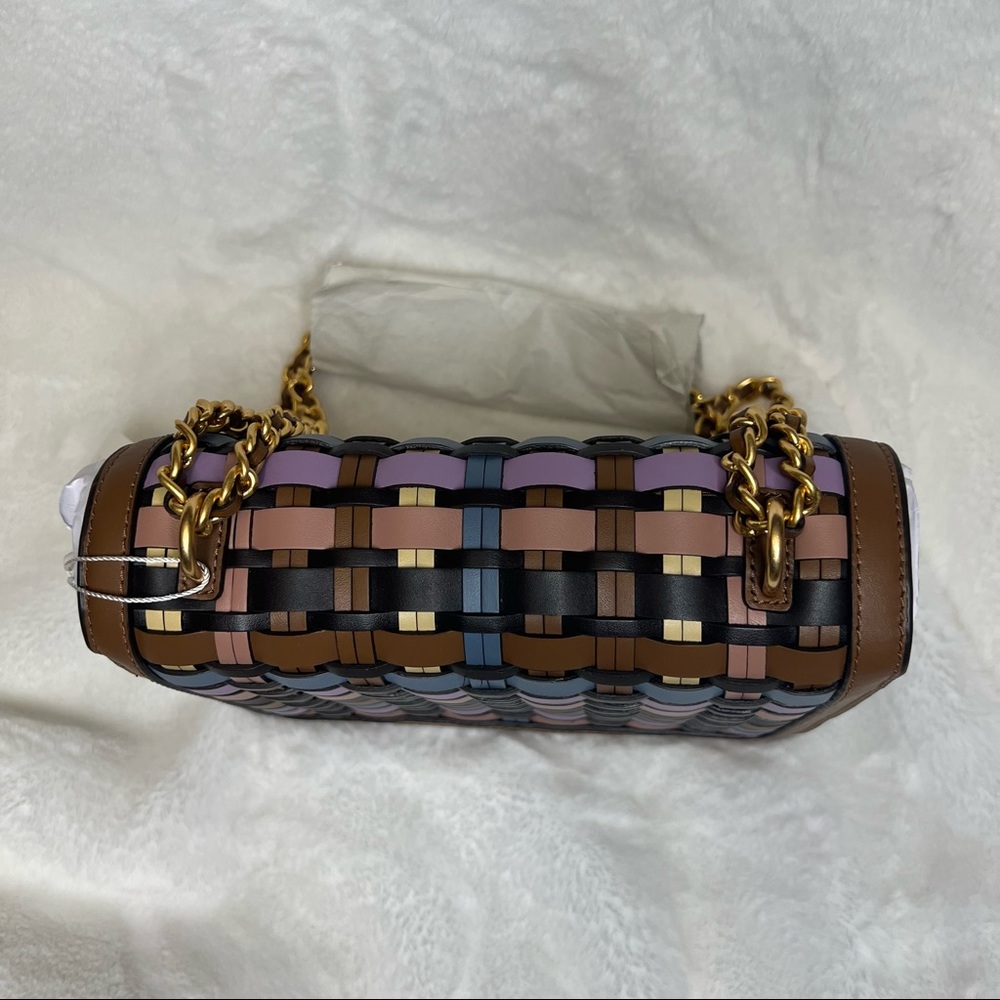 ⚠️ SOLD ⚠️NWT Tory Burch Britten Woven Small Adjustable Shoulder Bag - Picture 4 of 13